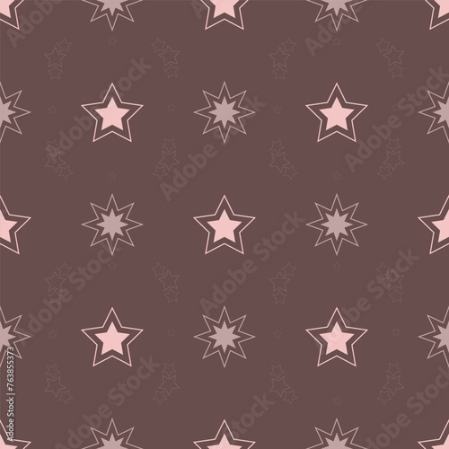 Seamless pattern with stars, cosmic pattern. Nice pastel