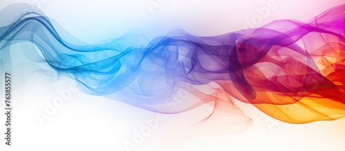 Colorful swirling smoke waves background