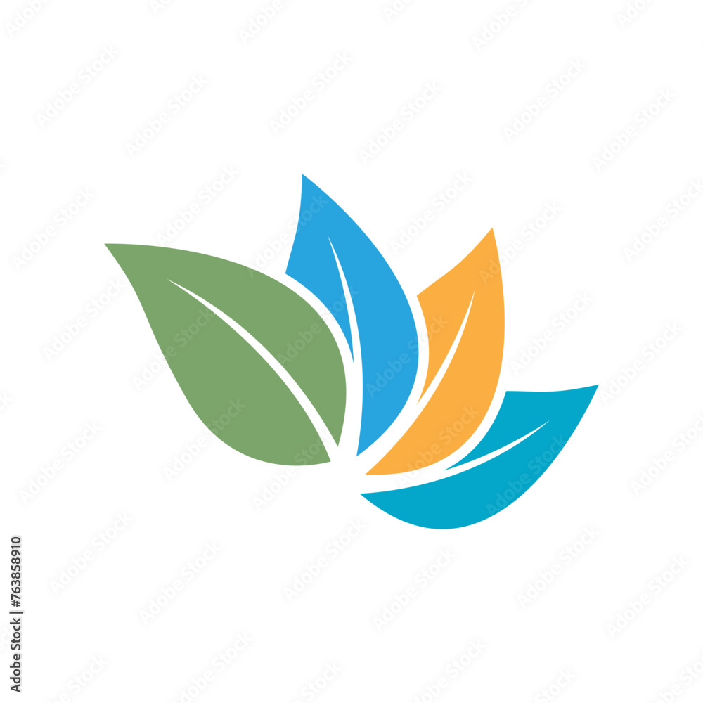Green leaf logo vector template element symbol design Green leaf logo vector template element symbol design