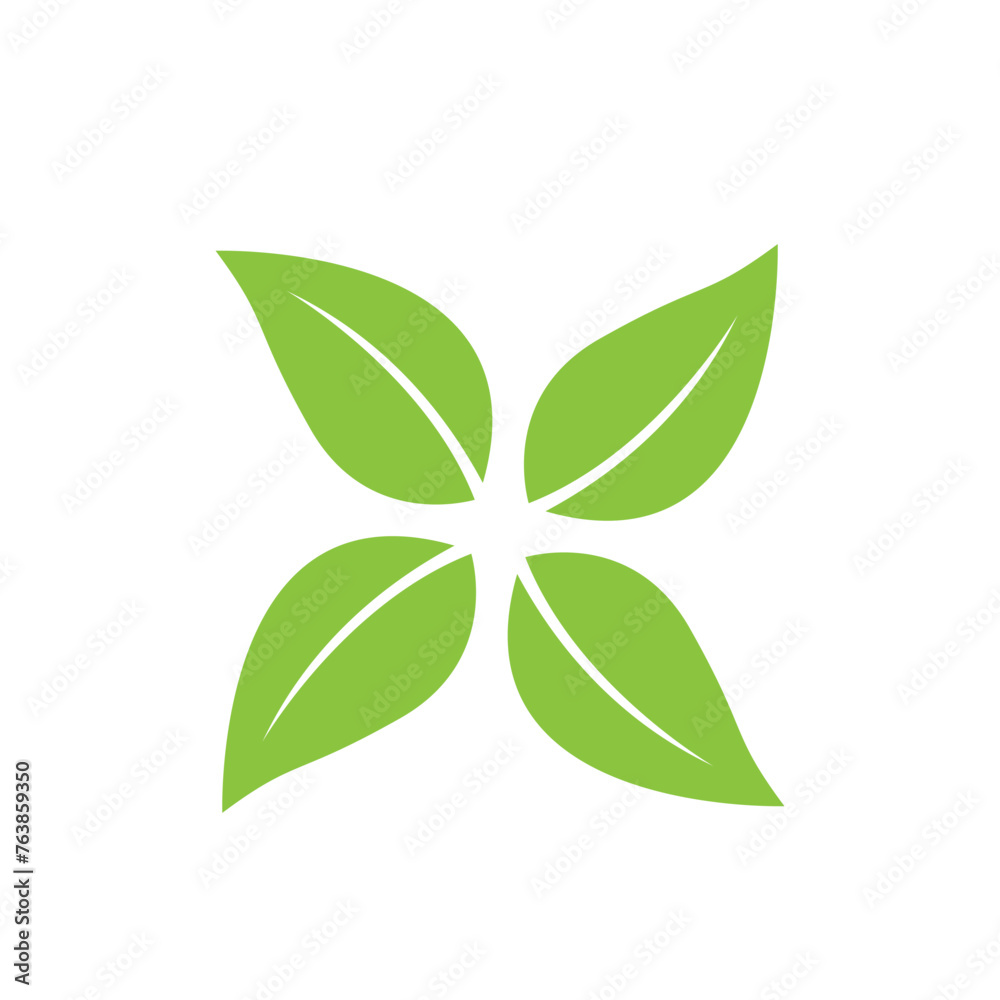 Green leaf logo vector template element symbol design Green leaf logo vector template element symbol design