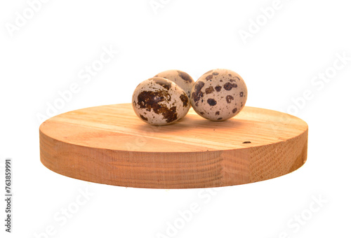 quail eggs isolated on white background