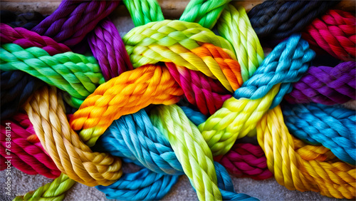 Multi colored rope or Team rope diverse strength 