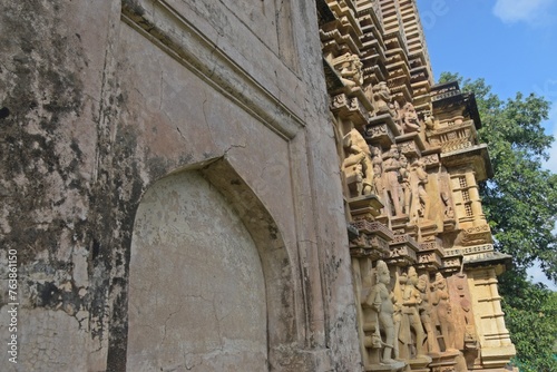 architectural part of ADINATH temple, Khujraho, Madhya Pradesh, India