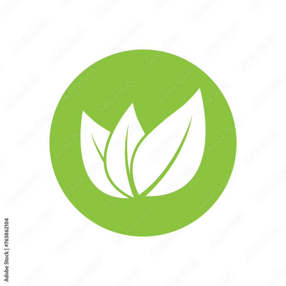 Green leaf logo vector template element symbol design Green leaf logo vector template element symbol design