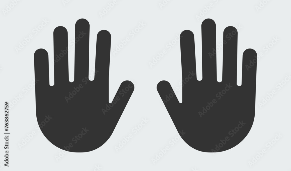 Hands symbol. Palms stock illustration. Hands symbol. Palms stock illustration.