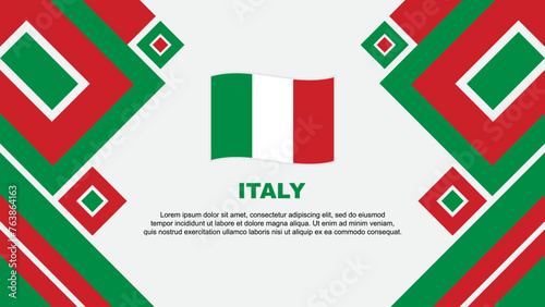 Italy Flag Abstract Background Design Template. Italy Independence Day Banner Wallpaper Vector Illustration. Italy Cartoon