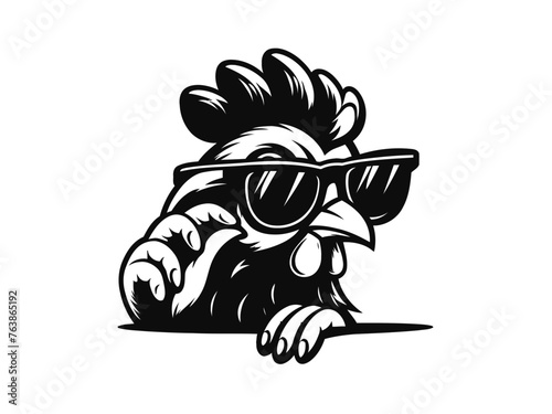 Feathered Charm: Chicken Farm Animal Vector Illustration