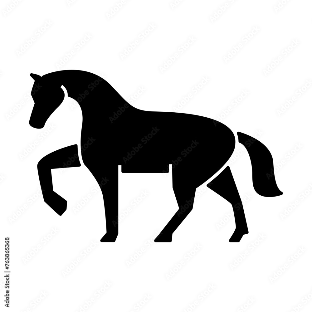 Horse icon in glyph style