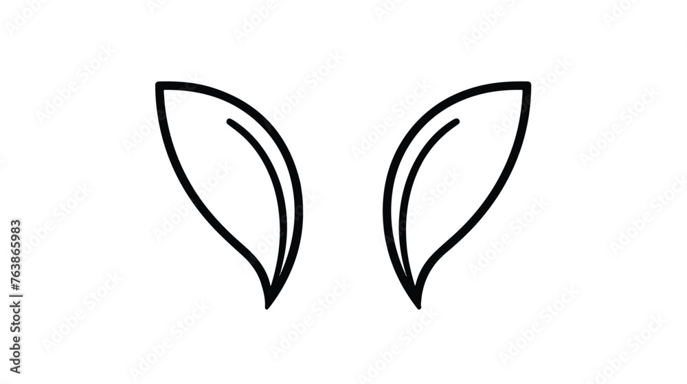Ear sound icon. Outline ear sound vector icon for we
