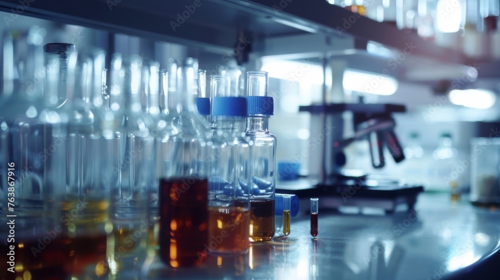 Laboratory glassware, science research and development concept, Laboratory glassware, science research and development concept,