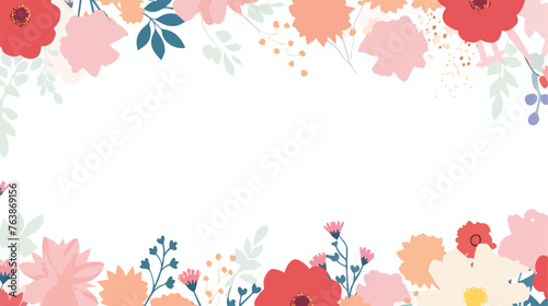 Floral background with place for your text flat vector