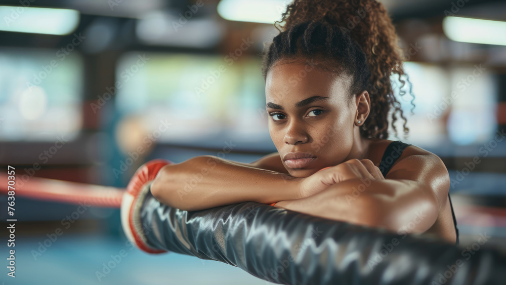 Aftermath Serenity: A Female Boxer's Restful Reprieve