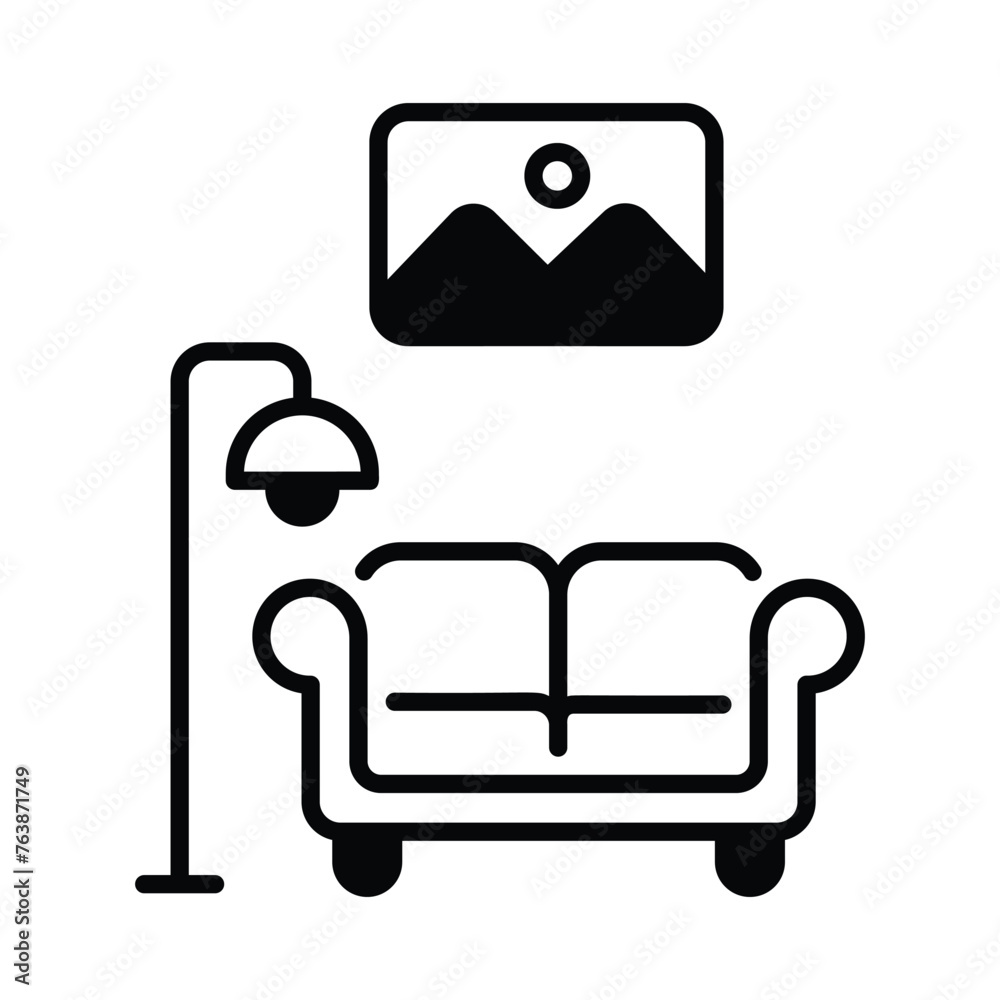 Sofa icon editable stock vector illustration. Sofa icon editable stock vector illustration.