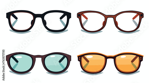 Glasses accessory design flat vector isolated on white