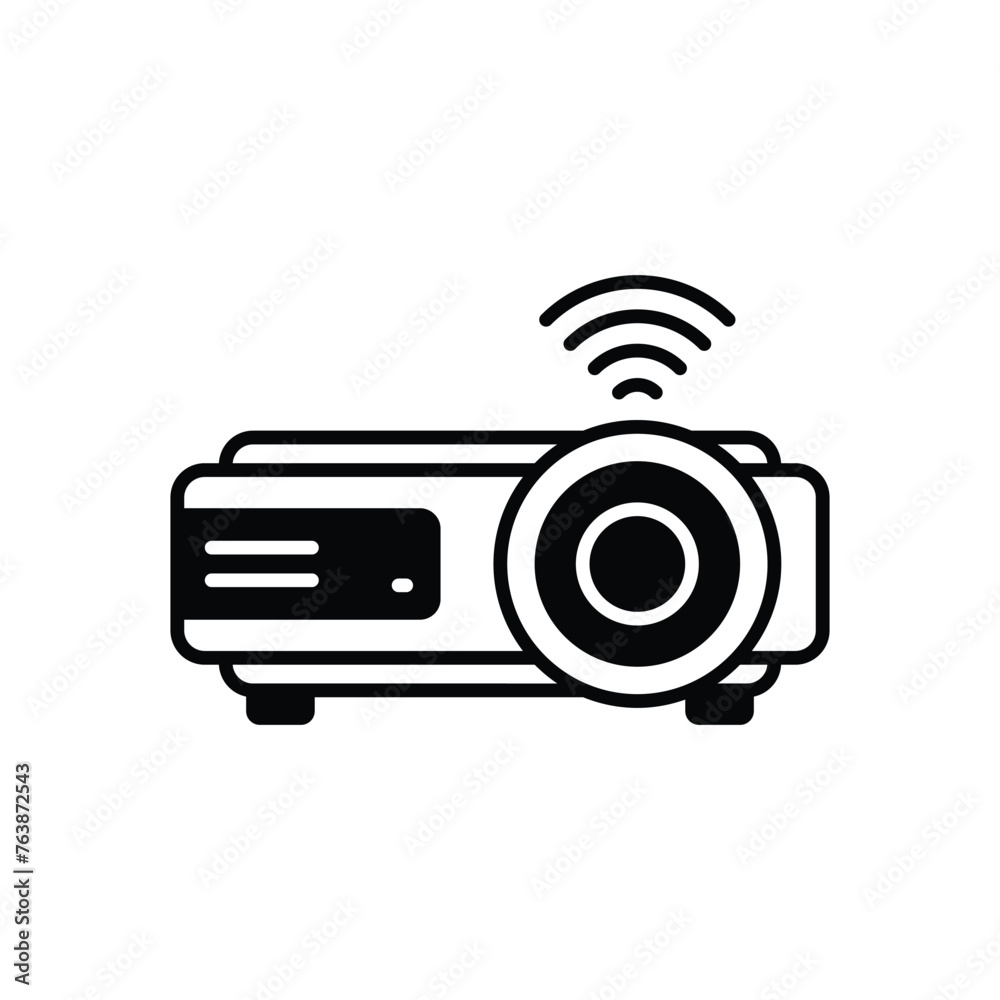 Black solidProjector vector icon Black solidProjector vector icon