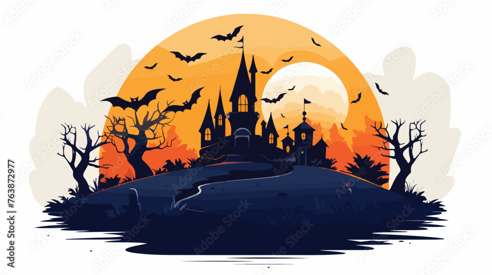 Halloween flat icon vector illustration flat vector