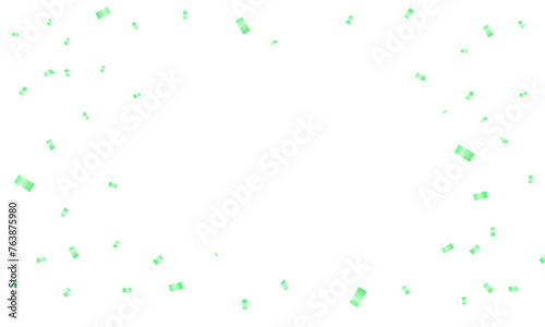 Vector green confetti background for decoration various festive celebrations vector illustration