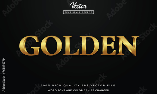 Golden editable text style effect