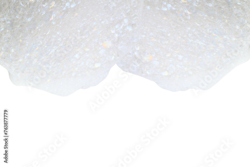 Realistic soap foam bubbles isolated on transparent background photo
