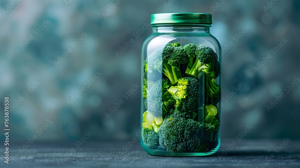 Herbal Wellness Delight: Fresh Broccoli, Antioxidant-Rich Capsules, and Nutritional Bliss Herbal Wellness Delight: Fresh Broccoli, Antioxidant-Rich Capsules, and Nutritional Bliss