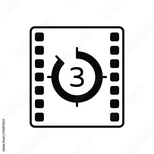 Black solidCountdown vector icon