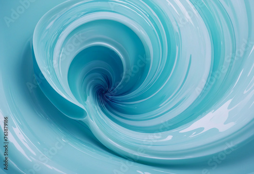 a captivating twirl of mint green and seafoam blue abstract shape colorful background