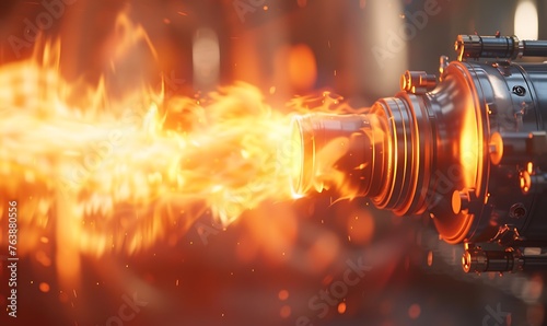 Rocket Engine Test, Flames and Complexity Up Close © AhmadTriwahyuutomo