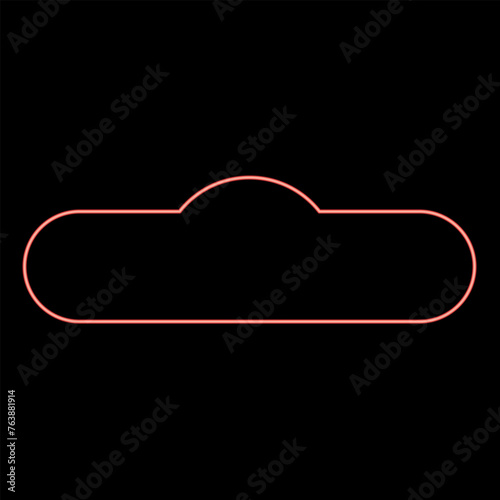 Neon eurohook euro hook red color vector illustration image flat style