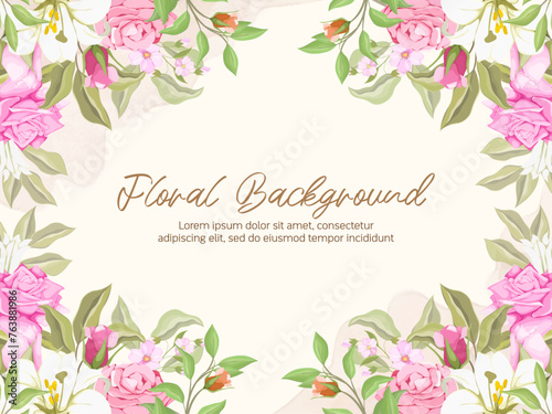 Floral Wedding Invitation Card Template