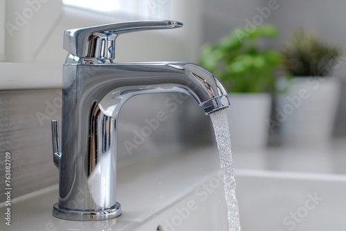 faucet in modern kitchen sink professional advertising photography