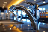 faucet in modern kitchen sink professional advertising photography