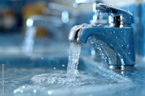 faucet in modern kitchen sink professional advertising photography