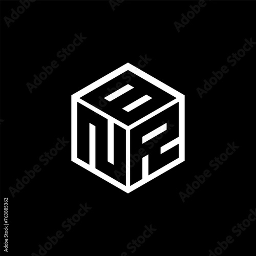 NRB letter logo design in illustration. Vector logo, calligraphy designs for logo, Poster, Invitation, etc. photo