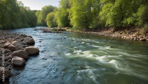 A poem inspired by the river's rejuvenation in spring Generative AI