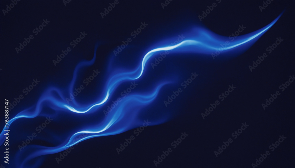 Blue flames on black background colorful background