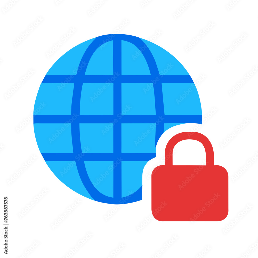 padlock with globe icon. lock icon on internet button. padlock with globe icon. lock icon on internet button.