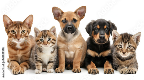 group of dogs and cats © Prommarin
