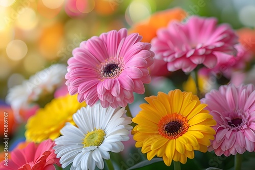 Close Up of Colorful Flowers