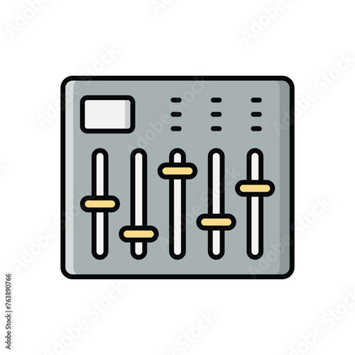 Color Line Equalizer vector icon