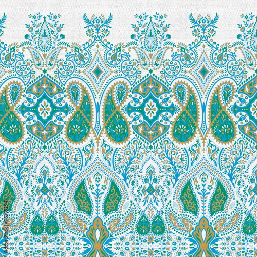  Paisley bandana print seamless pattern 