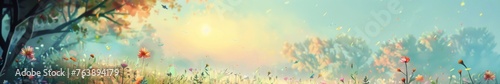 abstract background with grass, spring weather banner, poster, spring weather background, spring background © Muhammad Hammad Zia