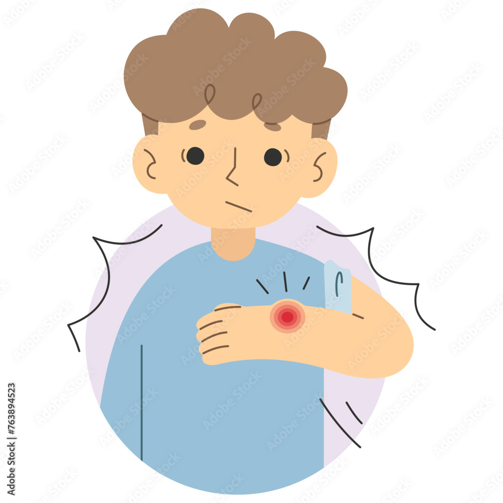 Swollen 4 cute on a white background, vector illustration.
Swollen 4 cute on a white background, vector illustration.
