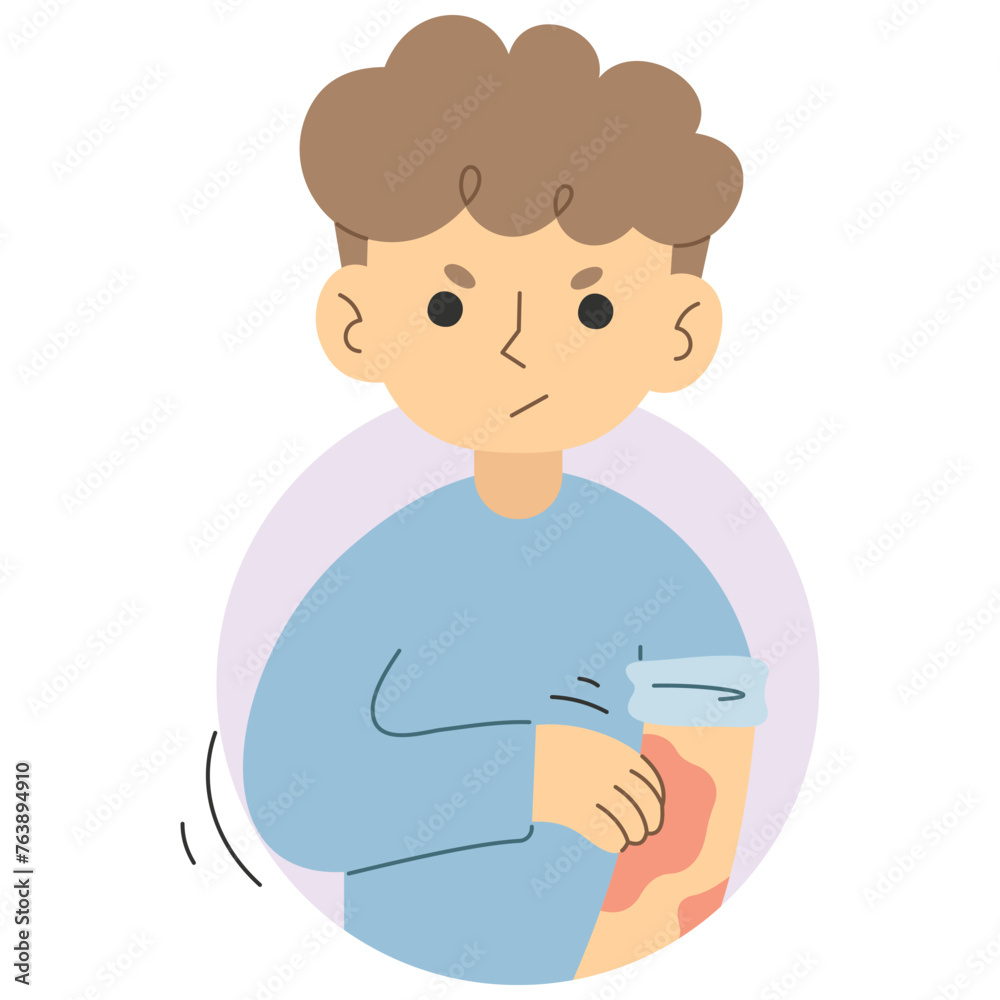 Rash 4 cute on a white background, vector illustration.
Rash 4 cute on a white background, vector illustration.