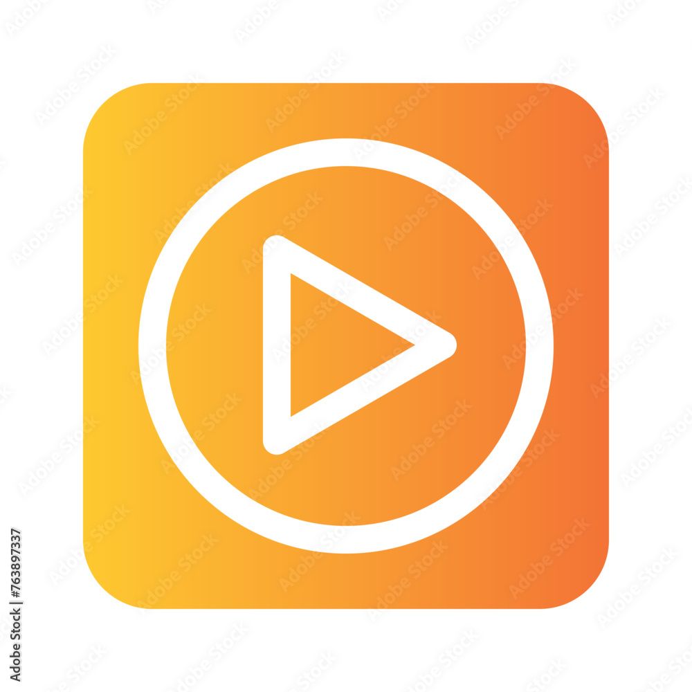 play flat gradient icon play flat gradient icon