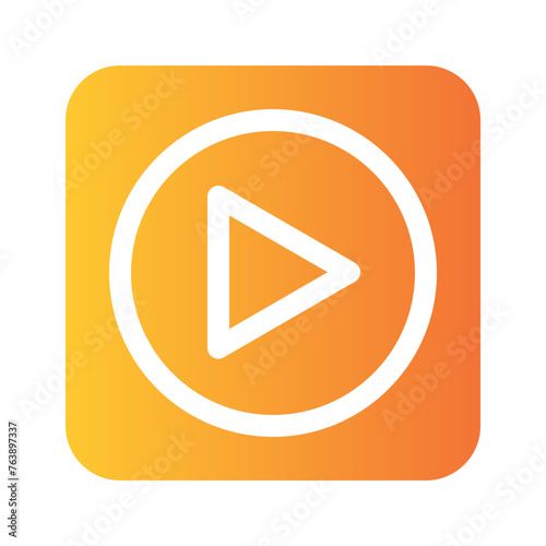 play flat gradient icon Free Download play flat gradient icon - GFXLoad
