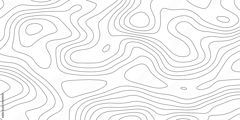 Abstract design seamless pattern with line topographic map. geographic mountain relief. retro topographic map. geographic contour map grid backdrop paper texture. terrain path isolated on background.