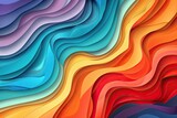  Multicolours papercut wave background design background poster