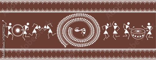 Tribal Warli Painting Music And Dance