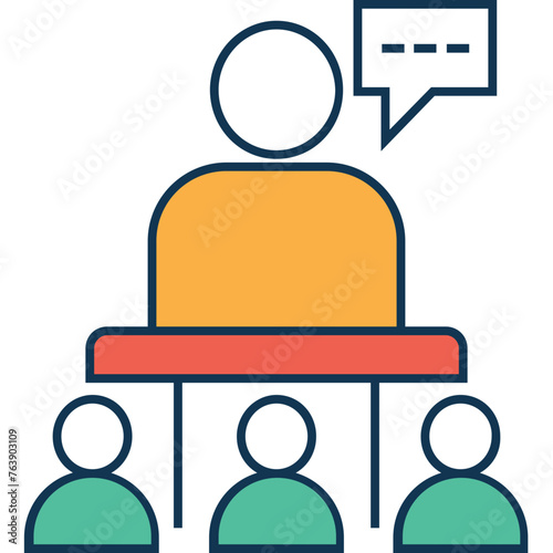 Speech Vector Icon easily modified