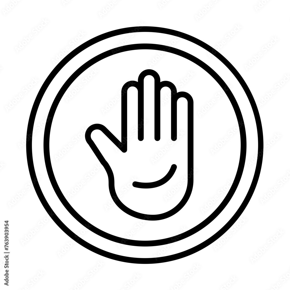 Obraz premium Stop icon line icon